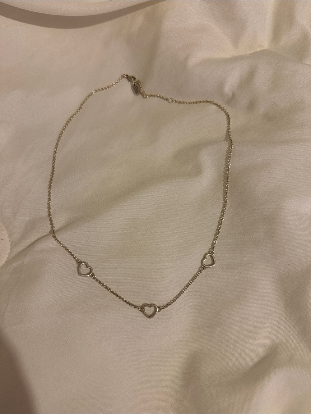 James Avery Silver Heart Station Necklace - Women Jewelry